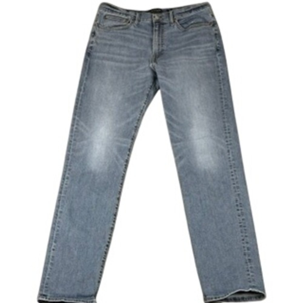 Lucky Brand 121 Slim Mens Jeans 36x34(actual 35x33) Medium Wash Blue Denim Zip